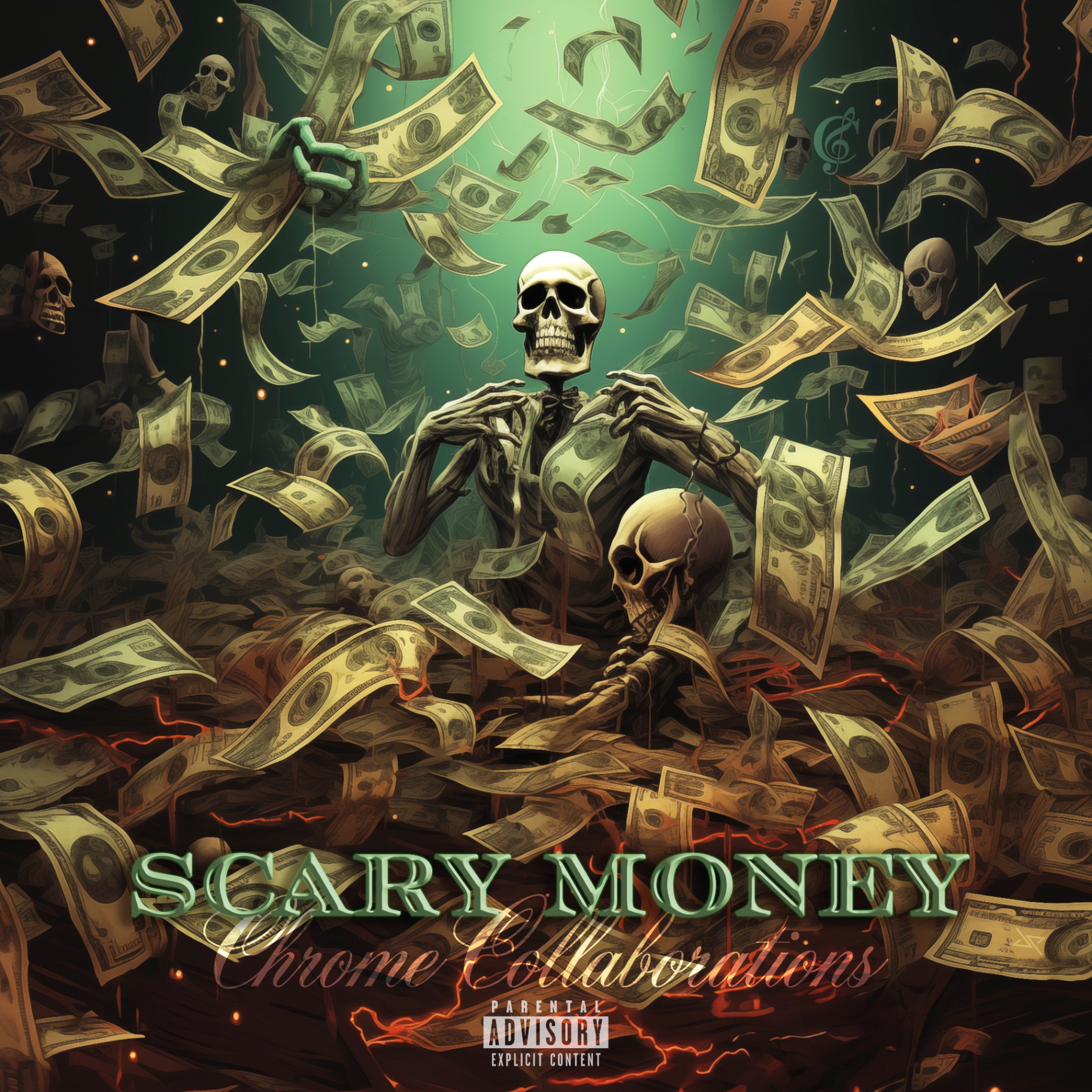 Scary Money — cover art designed by Chrome Collaborations